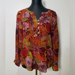 Floral Long Sleeve Women’s Blouse